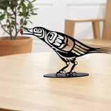 Metal Crow Figurine Crow with Berry Statue Desktop Decor Home Ornament Bird Silhouette Art In Australia - Darrahopens