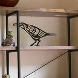 Metal Crow Figurine Crow with Berry Statue Desktop Decor Home Ornament Bird Silhouette Art In Australia - Darrahopens