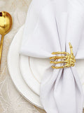 Wine Tableware Halloween Napkin Buckle Ghost Hand Napkin Ring Alloy Napkin Ring Gold