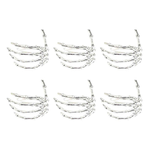 Wine Tableware Halloween Napkin Buckle Ghost Hand Napkin Ring Alloy Napkin Ring Silver In Australia - Darrahopens