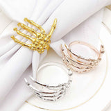 Wine Tableware Halloween Napkin Buckle Ghost Hand Napkin Ring Alloy Napkin Ring Silver In Australia - Darrahopens