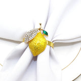 6 PCS Strawberry and Lemon Napkin Rings Alloy Napkin Rings Napkins Rings