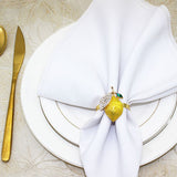 6 PCS Strawberry and Lemon Napkin Rings Alloy Napkin Rings Napkins Rings