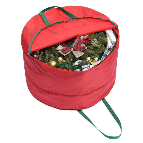 Storage Bag Durable Nylon Waterproof Tearproof Lightweight Portable Dual Zippers Christmas Wreath Storage Bag In Australia - Darrahopens