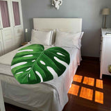 Leaf Flannel Blanket Multi Functional Leaf Shape Blanket for Picnic Office In Australia - Darrahopens