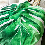 Leaf Flannel Blanket Multi Functional Leaf Shape Blanket for Picnic Office