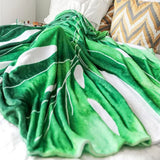 Leaf Flannel Blanket Multi Functional Leaf Shape Blanket for Picnic Office