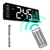 Large Screen Function Display Clock Living Room Wall Hanging Clock LED Display Remote Control Clock