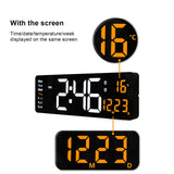 Large Screen Function Display Clock Living Room Wall Hanging Clock LED Display Remote Control Clock