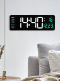 Large Screen Function Display Clock Living Room Wall Hanging Clock LED Display Remote Control Clock