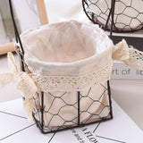 Iron Flower Baskets for Wedding Favors Floral Arrangement Flower Basket Succulent Greenery Baskets