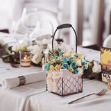 Iron Flower Baskets for Wedding Favors Floral Arrangement Flower Basket Succulent Greenery Baskets