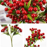 Christmas Berry Branches 3 Forks Simulation Foam Berry Picks Home Decoration In Australia - Darrahopens