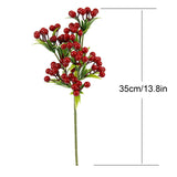 Christmas Berry Branches 3 Forks Simulation Foam Berry Picks Home Decoration In Australia - Darrahopens