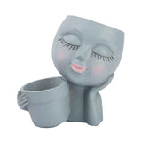 Dual Flower Pot Resin Cute Look Decorative Flower Planter for Home Balcony Courtyard In Australia - Darrahopens