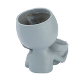 Dual Flower Pot Resin Cute Look Decorative Flower Planter for Home Balcony Courtyard