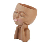 Mannequin Resin Cheek Resting Flower Pot Face Flower Pot In Australia - Darrahopens