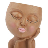 Mannequin Resin Cheek Resting Flower Pot Face Flower Pot In Australia - Darrahopens