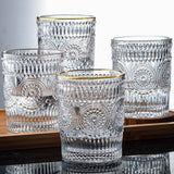 Vintage Embossed Glasses Drinking Glasses Water Glasses Modern Embossed Designs Glasses In Australia - Darrahopens
