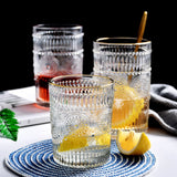 Vintage Embossed Glasses Drinking Glasses Water Glasses Modern Embossed Designs Glasses