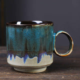 Ceramic Kiln Glaze Coffee Mug Large Capacity Large Handle Coffee Cup for Home Office In Australia - Darrahopens