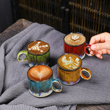 Ceramic Kiln Glaze Coffee Mug Large Capacity Large Handle Coffee Cup for Home Office