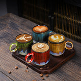 Ceramic Kiln Glaze Coffee Mug Large Capacity Large Handle Coffee Cup for Home Office