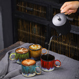 Ceramic Kiln Glaze Coffee Mug Large Capacity Large Handle Coffee Cup for Home Office