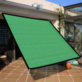 Sun Shade Sail Breathable Farbic Canopy Awning Shelter Rectangle UV Block Canopy for Patio Backyard Lawn Garden Green 3x4m / 9.8x13.1ft In Australia - Darrahopens