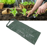 Hanging Planting Bag Multi Holes PE Plant Grow Pouch for Strawberry Vegetable Flower Green 10 Holes