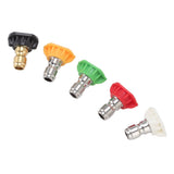 5PCS Pressure Washer Nozzle Big Fan Shape Power Washer Nozzle Tips Rinse Jet Stream Nozzle Kit 020 0.874mm / 0.03in
