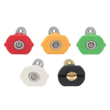 5PCS Pressure Washer Nozzle Big Fan Shape Power Washer Nozzle Tips Rinse Jet Stream Nozzle Kit 030 1.07mm / 0.042in