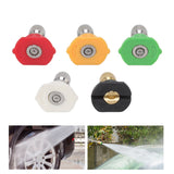 5PCS Pressure Washer Nozzle Big Fan Shape Power Washer Nozzle Tips Rinse Jet Stream Nozzle Kit 045 1.311mm / 0.05in