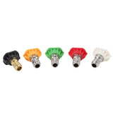 5PCS Pressure Washer Nozzle Big Fan Shape Power Washer Nozzle Tips Rinse Jet Stream Nozzle Kit 045 1.311mm / 0.05in