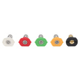 5PCS Pressure Washer Nozzle Big Fan Shape Power Washer Nozzle Tips Rinse Jet Stream Nozzle Kit 055 1.449mm / 0.06in