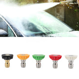 5PCS Pressure Washer Nozzle Big Fan Shape Power Washer Nozzle Tips Rinse Jet Stream Nozzle Kit 055 1.449mm / 0.06in