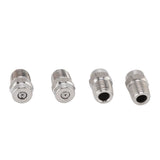 4Pcs Threaded Nozzles 22mm 304 Stainless Steel G1/4 External Thread Pressure Washer Accessories 1.07mm/0.42in Hole Diameter