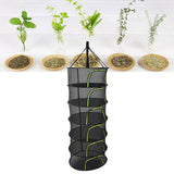 Foldable Plant Drying Net Multilayer Zipper Closure Design 60cm Diameter Herb Buds Dry Net with Storage Bag 6 Layers