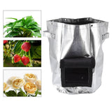 Silver Potato Grow Bag Waterproof Openable Planting Bucket for Plant Vegetable Flower M 26 Liters 7 Gallons