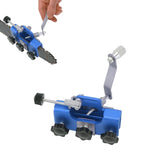 Chainsaw Sharpener Portable Lightweight Hand Crank Chain Sharpening Jig for Electric Saws Blue