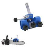 Chainsaw Sharpener Portable Lightweight Hand Crank Chain Sharpening Jig for Electric Saws Blue