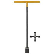 Steel Water Meter Key Wrench Multifunction T Handle Curb Key With 4 Way Utility Tool for Valves Faucets Yellow In Australia - Darrahopens