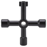 Steel Water Meter Key Wrench Multifunction T Handle Curb Key With 4 Way Utility Tool for Valves Faucets Blue