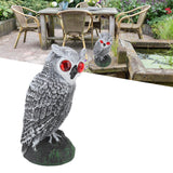 Owl Bird Deterrent Garden Plastic Red Eyes Owls to Keep Birds Away Fine Details Wear Resistant Owls to Keep Birds Away Elbow Cat Plain White