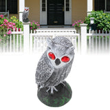 Owl Bird Deterrent Garden Plastic Red Eyes Owls to Keep Birds Away Fine Details Wear Resistant Owls to Keep Birds Away Elbow Cat Plain White