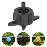 100pcs Drip Emitter 4mm Pressure Compensation Uniform Flowing PP Irrigation Watering Dripper Emitter for Large Terrain 4L Black
