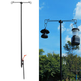 Camping Lantern Stand Multipurpose Lightweight Adjustable Height Collapasible Lantern Stand Pole for Camping Outdoor