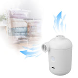 Tiny Pump Fast Inflation Pumping Portable Mini Electric Air Pump with 4 Nozzles For Storage Bags Rubber Boats Swimming Rings