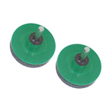 2Pcs Lawn Mower Blade Sharpener Stainless Steel ABS Drill Blade Accessories for Garden Courtyard Green