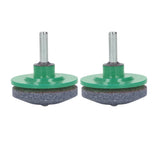 2Pcs Lawn Mower Blade Sharpener Stainless Steel ABS Drill Blade Accessories for Garden Courtyard Green